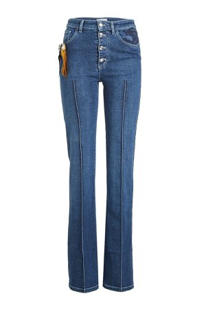 High Waist Jeans with Embroidery Gr. FR 40