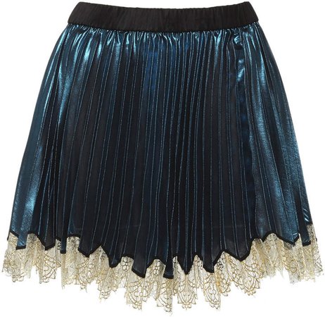 Anaïs Jourden Metallic Pleated Mini Skirt Size: 36