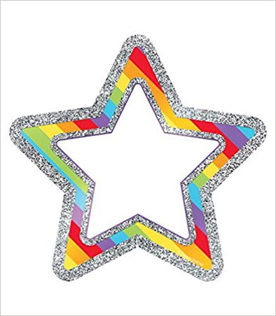 Sparkle and Shine Rainbow Glitter Stars Cut-outs: Amazon.co.uk: Carson-Dellosa Publishing Company, Inc.: 9781483843636: Books