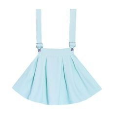 Minty Fresh Lolita Overalls Dress Bonne Chance Collections ($47) ❤ liked on Polyvore featuring skirts, bottoms, dresses and blue