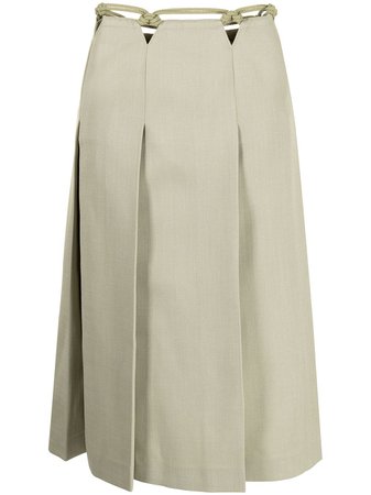 Shop Dion Lee macramé-detail midi skirt with Express Delivery - FARFETCH