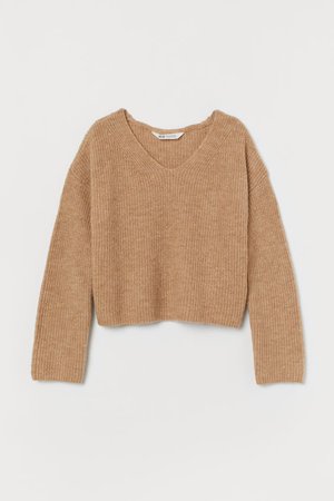 Knit Sweater - Beige melange - Kids | H&M US