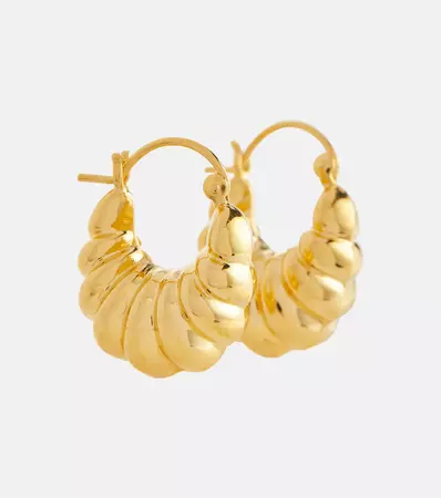 Shell 18 Kt Gold Vermeil Hoop Earrings in Gold - Sophie Buhai | Mytheresa