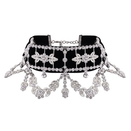 Fashion Jewelry Chic Luxury Party Fine Diamond Floral Necklaces Choker – Lupsona
