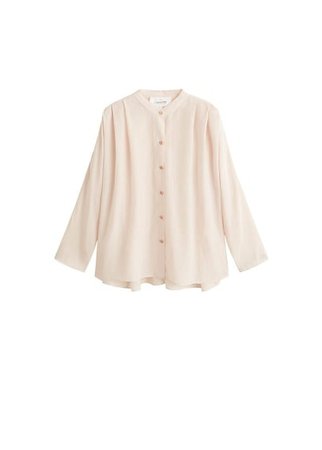MANGO Buttoned flowy blouse