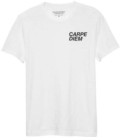 Vintage 100% Cotton Carpe Diem Graphic T-Shirt