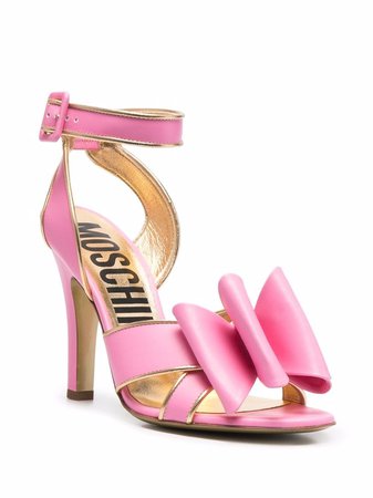 Shop Moschino Bow-detail high-heel sandals with Express Delivery - FARFETCH