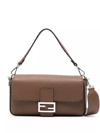 FENDI Baguette Leather Shoulder Bag - Farfetch