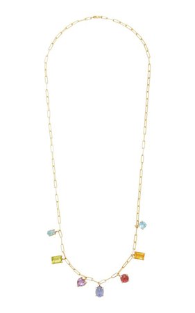 14K Gold And Multi-Stone Necklace by M.Spalten | Moda Operandi