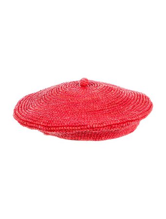 Sensi Studio Straw Beret - Red Hats, Accessories - WSENS21566 | The RealReal