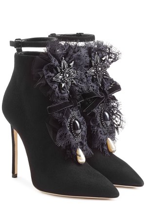 Suede Ankle Boots with Lace Gr. IT 37