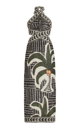 Johanna Ortiz Heart Of The Jungle Linen Midi Dress By Johanna Ortiz | Moda Operandi