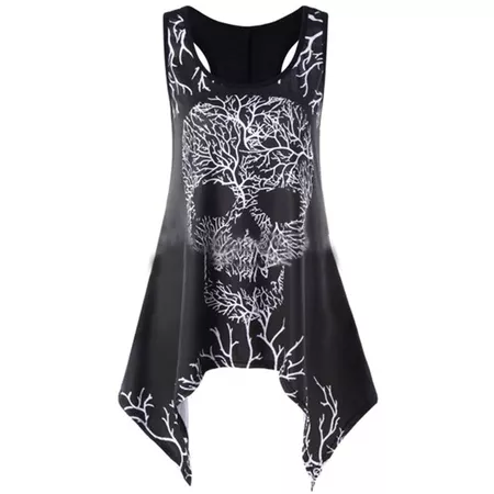 Gothic black woman T Shirts skull printed tanks shirts for women 2018 Summer femme top streetwear casual top clothing WS8235y-in T-Shirts from Women's Clothing on Aliexpress.com | Alibaba Group