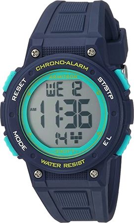 Amazon.com: Armitron Sport Women's 45/7086NVY Digital Chronograph Navy Blue Resin Strap Watch : Clothing, Shoes & Jewelry