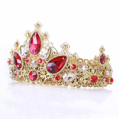 red and gold tiara