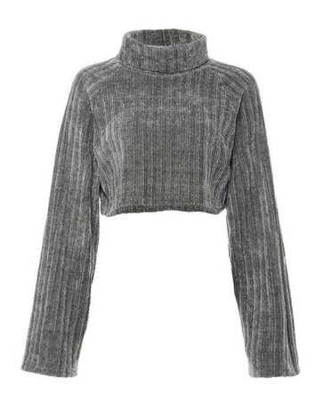 Grey/Black Turtleneck Sweater