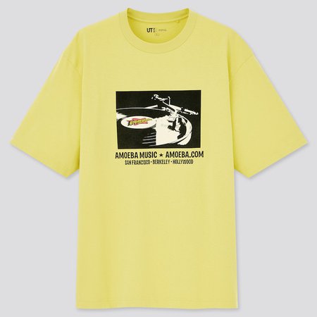 YELLOW THE BRANDS WORLD OF RECORD STORES UT (SHORT-SLEEVE GRAPHIC T-SHIRT) | UNIQLO US