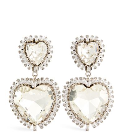 ALESSANDRA RICH Crystal Heart Earrings