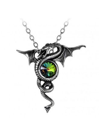 Anguis Aeternus Dragon Pewter Gothic Jewelry Necklace