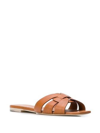Saint Laurent Tribute flat sandals $512 - Buy Online - Mobile Friendly, Fast Delivery, Price
