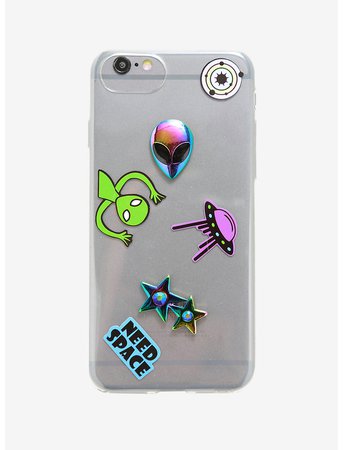 Alien Sticker & Charm Customizable iPhone 6/7/8 Case