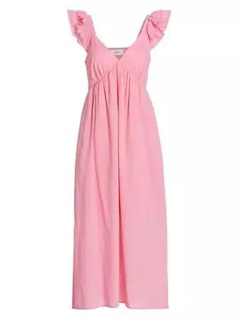 Shop Xirena Leia Flutter-Sleeve Maxi Dress | Saks Fifth Avenue