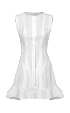 Paneled Cotton Mini Dress By Alaïa | Moda Operandi