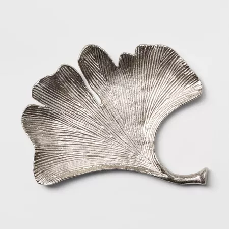 Decorative Leaf Figurine - Silver - Threshold : Target