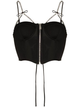 AREA crystal-embellished corset-style Top - Farfetch