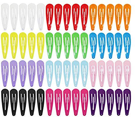 Amazon.com : Barettes and Hair Clips for Women, Hair Clip for Teens - Hipgirl 60 Piece 2 Inch Metal Snap Hair Clips for Hair-No Slip Grip Metal Barrettes for Teens Adults. Hair Clips Snap Style : Beauty