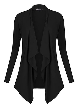 Urban CoCo Women's Drape Front Open Cardigan Long Sleeve Irregular Hem at Amazon Women’s Clothing store