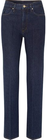 Nineties Classic High-rise Straight-leg Jeans - Dark denim