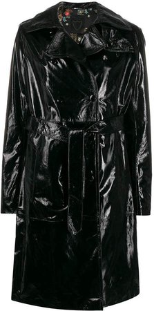 Los Angeles glossy-effect trench coat