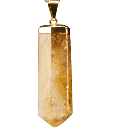 citrine point necklace