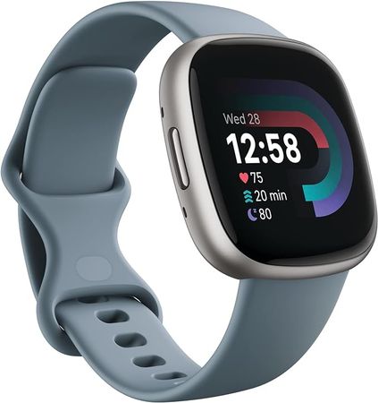 Amazon.com: Fitbit Versa 4 Fitness Smartwatch with Daily Readiness, GPS, 24/7 Heart Rate, 40+ Exercise Modes, Sleep Tracking and more, Waterfall Blue/Platinum, One Size (S & L Bands Included) : Everything Else