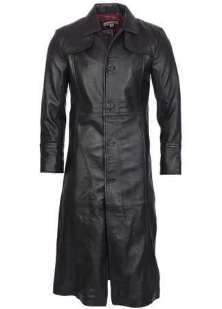 ATTITUDE CLOTHING // Full Length Leather Trench Coat