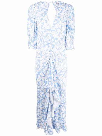 Rixo floral-print Silk Midi Dress - Farfetch