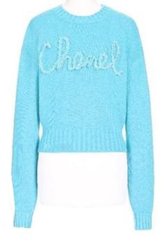 chanel blue sweater