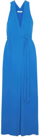 Crepe Maxi Dress - Blue