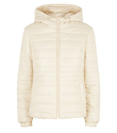 White Hooded Puffer Jacket | New Look
