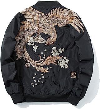 Amazon.com: XYXIONGMAO Phoenix Hand Embroidery Personality Japanese hip hop streetwear windbreaker Flight Black Bomber Tactical Jacket (Black, L) : Clothing, Shoes & Jewelry