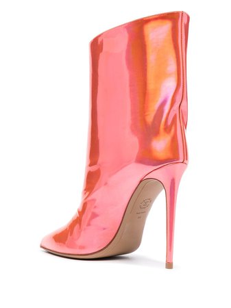 Alexandre Vauthier holographic pointed boots red ALEXLOW110X - Farfetch