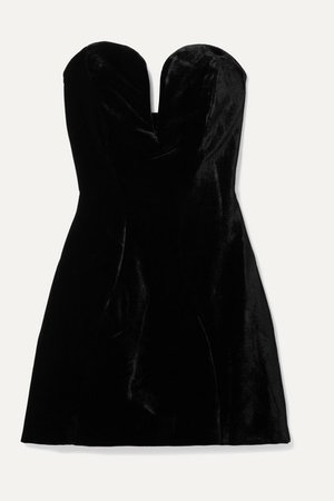 Michael Lo Sordo | Jessica strapless velvet mini dress | NET-A-PORTER.COM