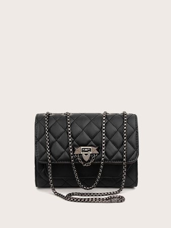 Chain Decor Quilted Crossbody Bag | SHEIN USA
