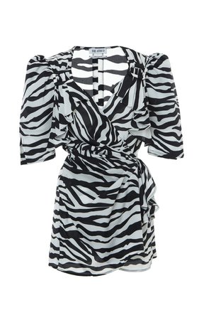 Zebra-Print Crepe De Chine Dress by The Attico | Moda Operandi