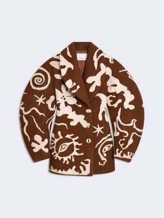 Short Coat with Painted drawings - E-SHOP - Ready-to-Wear | Maison Schiaparelli