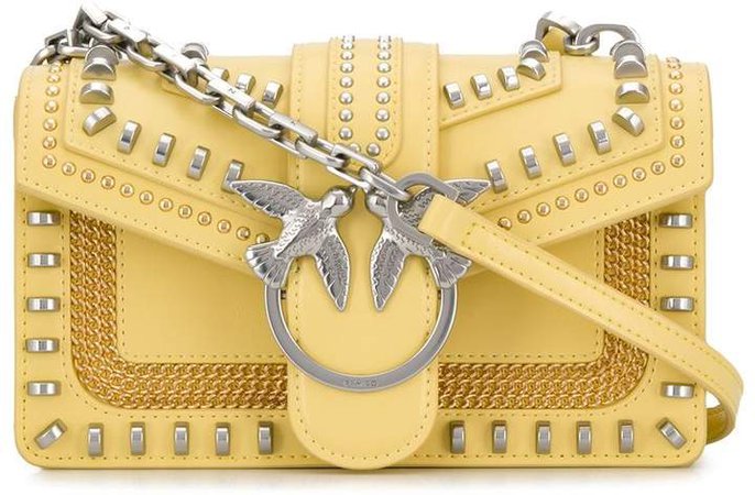 Love stud-embellished crossbody bag