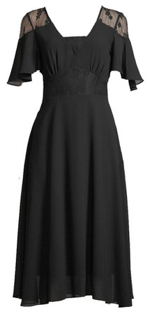 Nanette Nanette Lepore Lace-Flutter Sleeve A-Line Dress