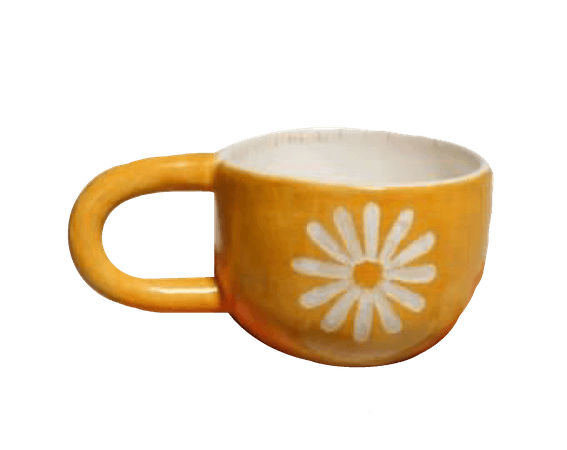 yellow flower mug