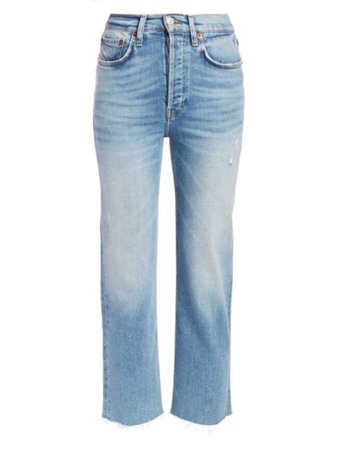 Re/done - 90s High-Rise Loose Straight Jeans - saks.com